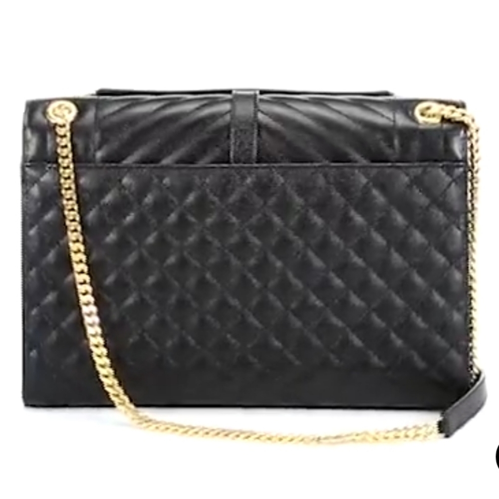 YSL Large Envelope Matelasse Leather Bag - Picture 4 of 7